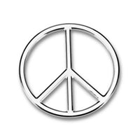 Tropi-Cals Peace Sign 3D Car Decal Emblem
