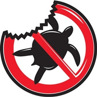 I'm Not a Turtle Shark Repellent Sticker with Shark Bite