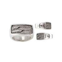 Boat Trip Mens Sterling Silver Surf Ring by Strickly Boarding