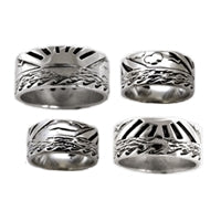 Glass Off Womens Sterling Silver Surf Ring by Strickly Boarding