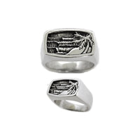 Holiday Mens Sterling Silver Surf Ring