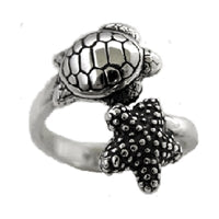 Honu Uhane Adjustable Sterling Silver Surf Ring by Strickly Boarding