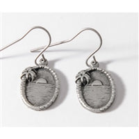 Sunset Womens Pewter Surf Earrings by Strickly Boarding