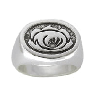 Lotus Unisex Sterling Silver Surf Wave Ring by Strickly Boarding