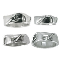 Sequence Womens Sterling Silver Surf Ring by Strickly Boarding