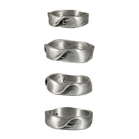 Sequence Mens Pewter Surf Ring by Strickly Boarding