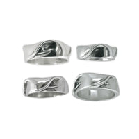 Sequence Mens Sterling Silver Surf Ring by Strickly Boarding