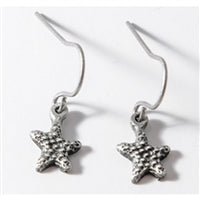 Star Fish Womens Pewter Surf Earrings by Strickly Boarding