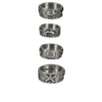 Sea Life Womens Pewter Surf Ring by Strickly Boarding