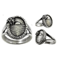 Sunset Womens Sterling Silver Surf Ring by Strickly Boarding